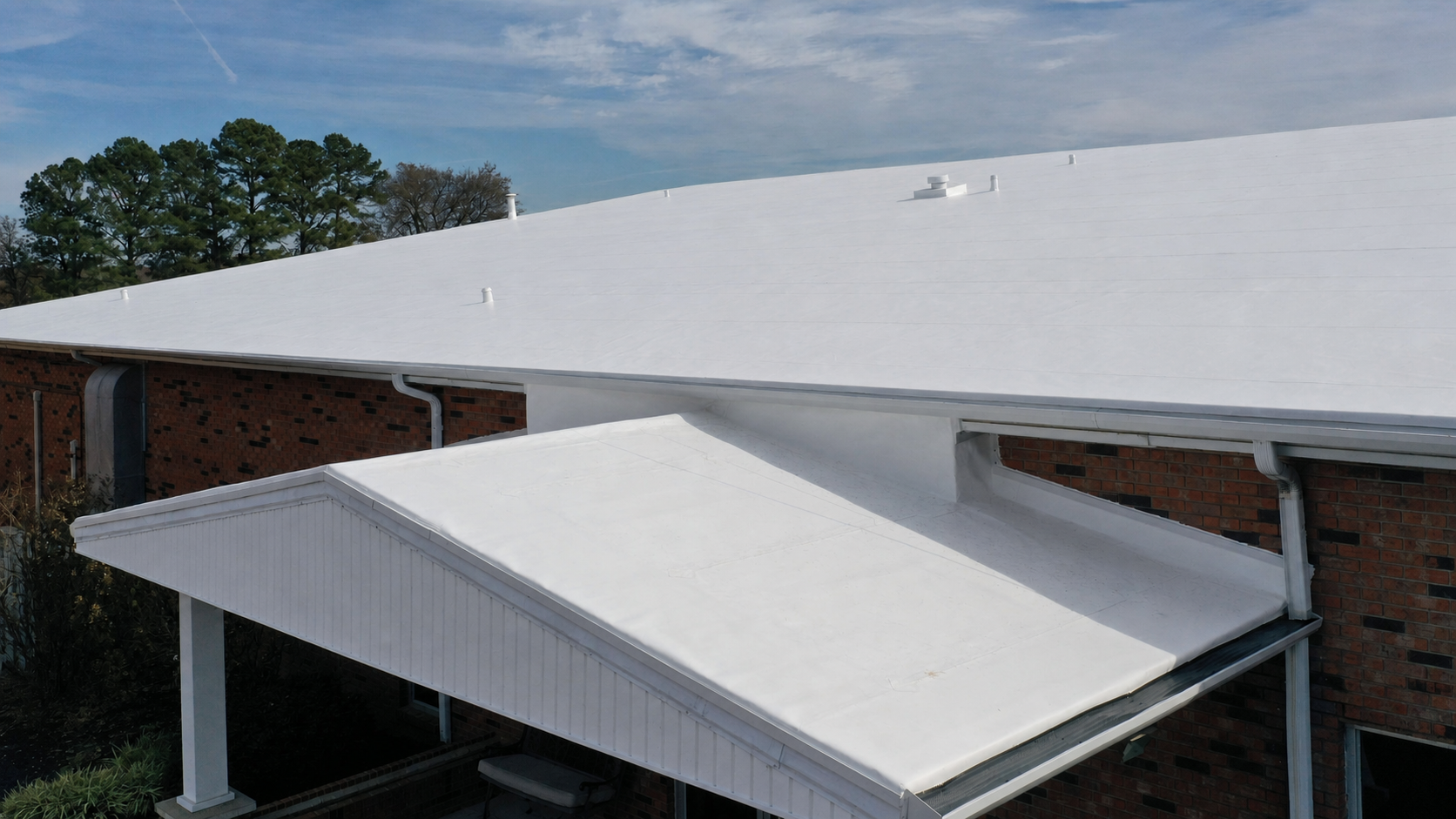 Commercial church roof installation at Elm Grove in Murray, Kentucky